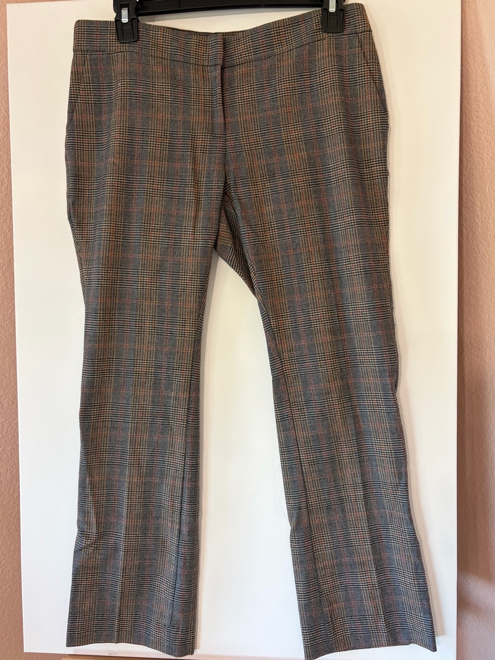 Lafayette 148 Manhattan Plaid Wool Cropped Dress Pants 6